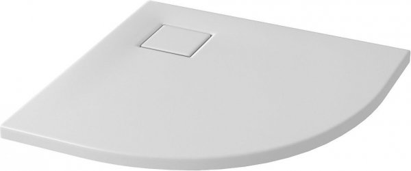 Brodzik półokrągły Tako Slim 80x80 biały mat + syfon