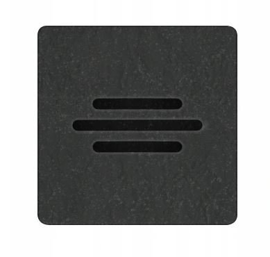 Brodzik kwadratowy kompozytowy  Schedline PROTOS Black Stone 80x80