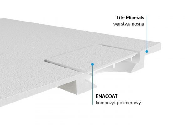 Brodzik kompozytowy prostokątny LAVANO beton 120x80 cm