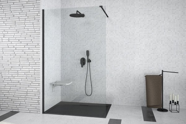Aveo black kabina walk-in 90x195