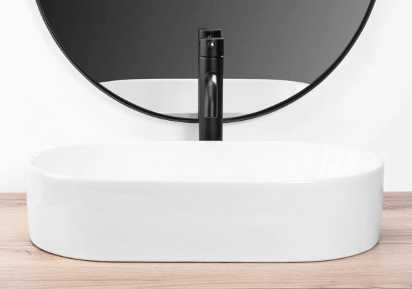 Umywalka ceramiczna nablatowa REA LAYLA 50 biała