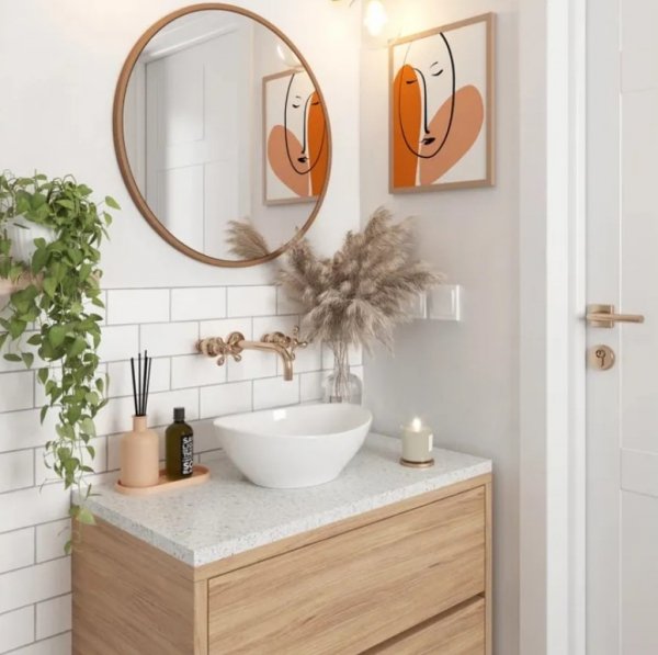 Mała umywalka ceramiczna nablatowa REA SOFIA MINI owalna biała