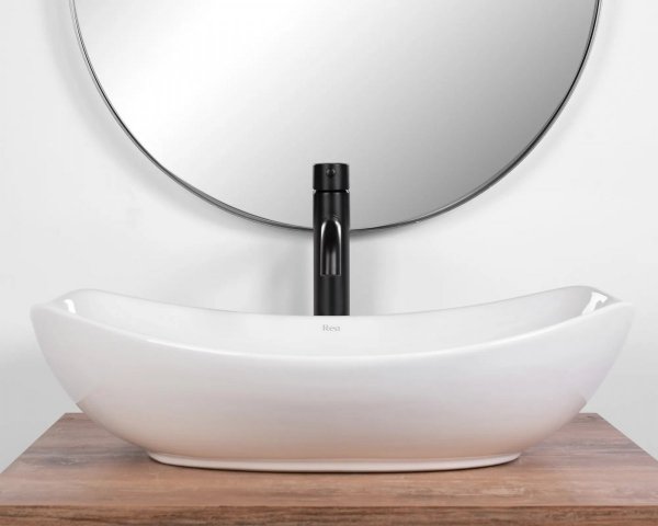 Umywalka ceramiczna nablatowa REA TANGO WHITE biała
