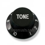 Gałka potencjometru TONE Czarna Typ Stratocaster