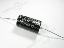  Kondensator elektrolityczny osiowy 22uF/500V