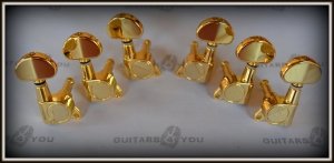 Klucze gitarowe J03 typ Grover 3+3 GOLD