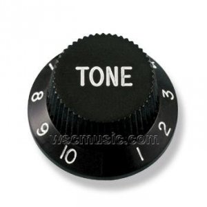 Gałka potencjometru TONE Czarna Typ Stratocaster