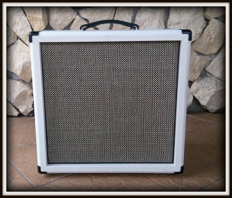 Obudowa Kolumny 1x12&quot;  ELEGANCE BLACK&amp;WHITE Sklejka TOPOLA WŁOSKA 