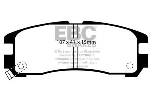 Klocki hamulcowe EBC YELLOWSTUFF tył CHRYSLER (USA) Sebring Coupe 2,4 96-98