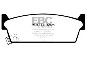 Klocki hamulcowe EBC YELLOWSTUFF tył NISSAN Skyline (R34) 2.5 GT 98-2003