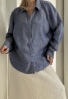 Lniana Koszula M&S Pure Linen Oversize Blue