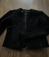 Krótka Kurtka Leather Suede Black