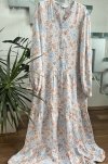 Sukienka Maxi Kwiaty Pastele Boho Romantic