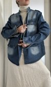 Jeansowa Kurtka Katana Blue Casual Oversize
