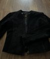 Krótka Kurtka Leather Suede Black