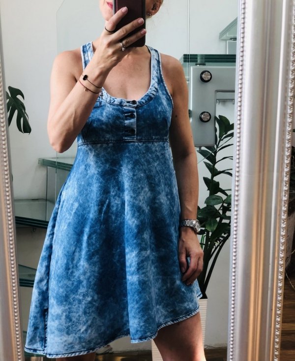 Asymetryczna Sukienka Diesel Blue