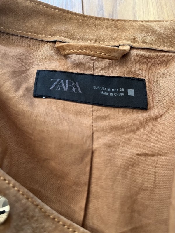 Kurtka Skórzana Zara Suede Minimalist Chic