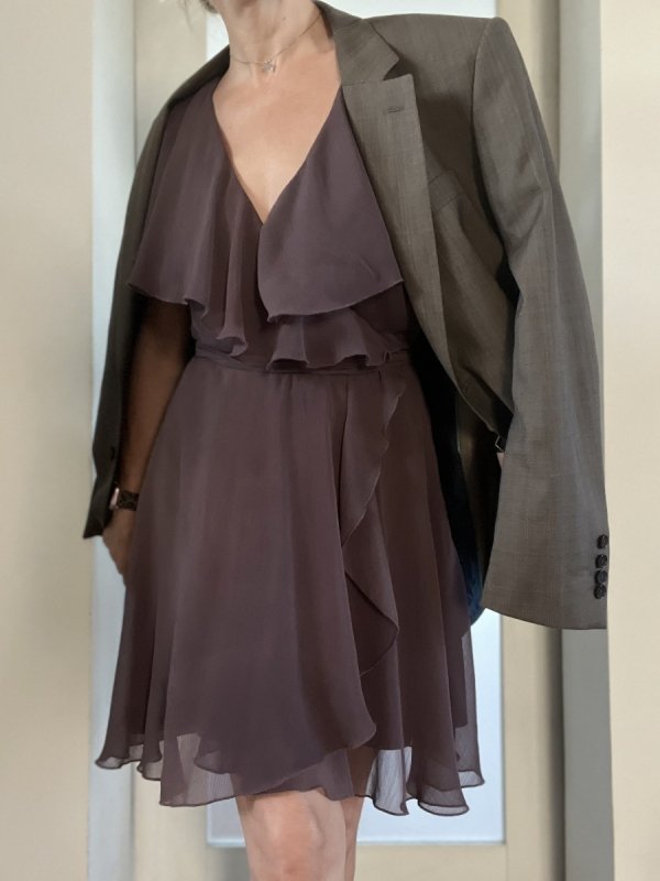 Letnia Szyfonowa Sukienka Asos Aesthetic Plum