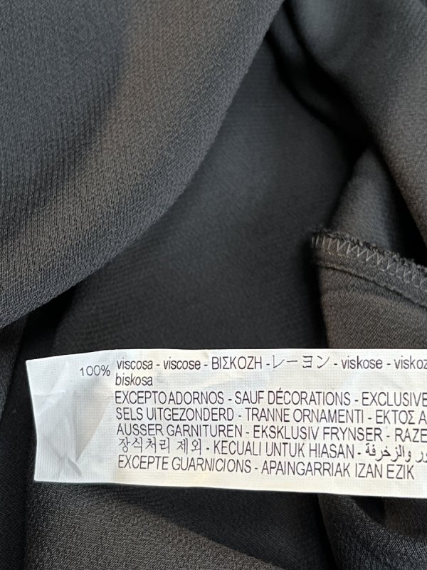 Długa Sukienka Zara Maxi Viscosa Dżety Black