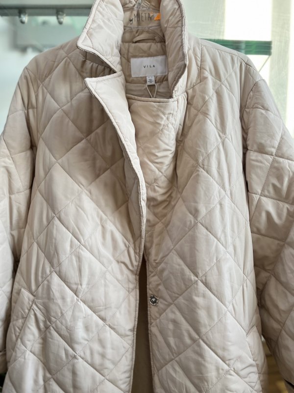 Beżowy płaszcz Vila Beige Coat oversize