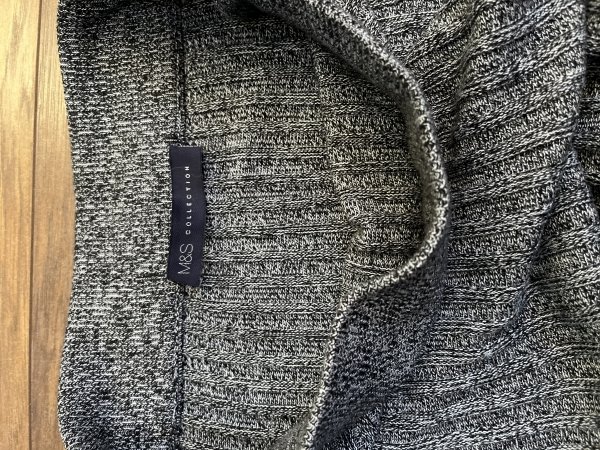 Spódnica dzianinowa M&amp;S szara midi casual chic