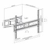 UCHWYT DO TV LED/LCD 37-80 40KG AR-90 reg. pion/poziom 67-355mm