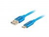 Kabel Lanberg Premium QC 3.0 CA-USBO-22CU-0010-BL (USB 2.0 typu A M - USB typu C M; 1m; kolor niebieski)