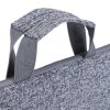 Etui na laptop 13,3 RIVACASE Anvik, jasny szare, z uchwytem, z materiału wodoodpornego, pluszowe wnętrze, tylna kieszeń na