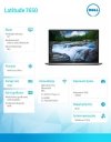 Dell Notebook Latitude 7650 Win11Pro Ultra 7 155U/16GB/512GB SSD Gen4/16 FHD+/Int/FgrPr&SmtCd/FHD/IR Cam/Mic/WLAN+BT/Backlit Kb/
