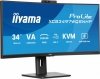 IIYAMA Monitor 34 cale XCB3497WQSNPH-B1,VA,UWQHD,1500R,USB-C Dock 95W, RJ45, KVM,2x5W, kamera 5MP, /5y/