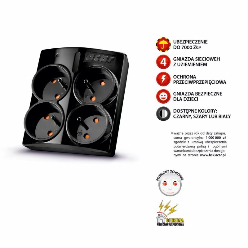 FILTR PRZECIWPRZEPIĘCIOWY ACAR X4 szary W0160