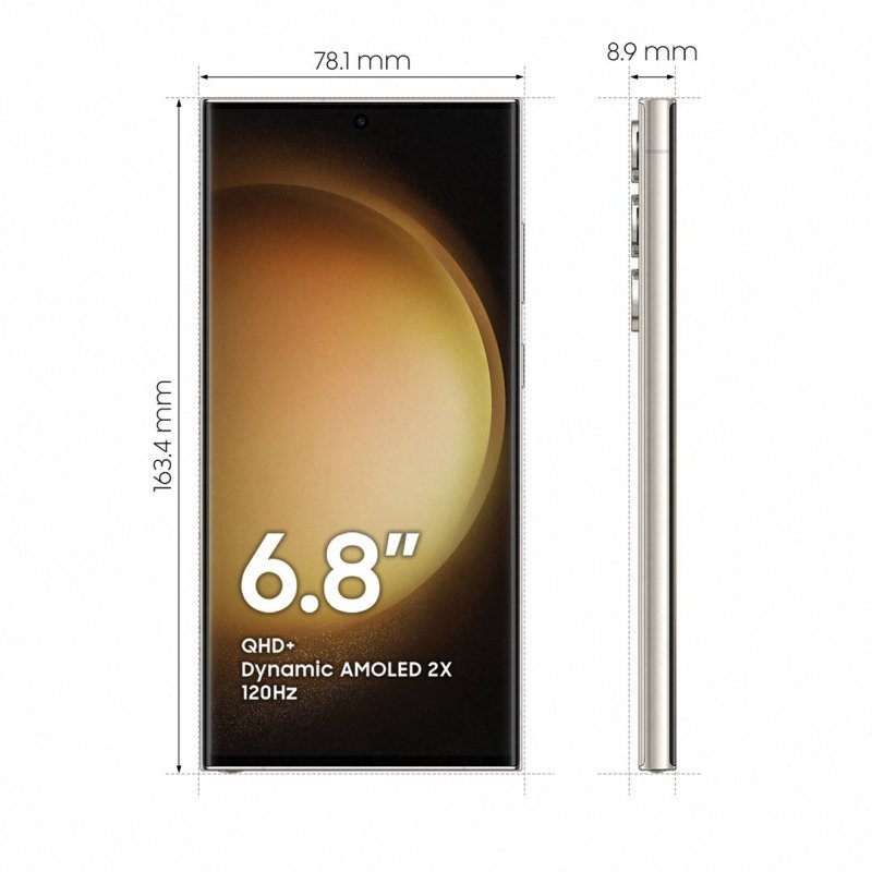Smartfon Samsung Galaxy S23 Ultra (S918) 8/256GB 6,8&quot; Dynamic AMOLED 2X 3088x1440 5000mAh Dual SIM 5G Cream