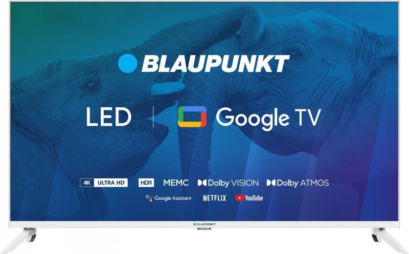 TV 43&quot; Blaupunkt 43UBG6010S 4K Ultra HD LED, GoogleTV, Dolby Atmos, WiFi 2,4-5GHz, BT, biały