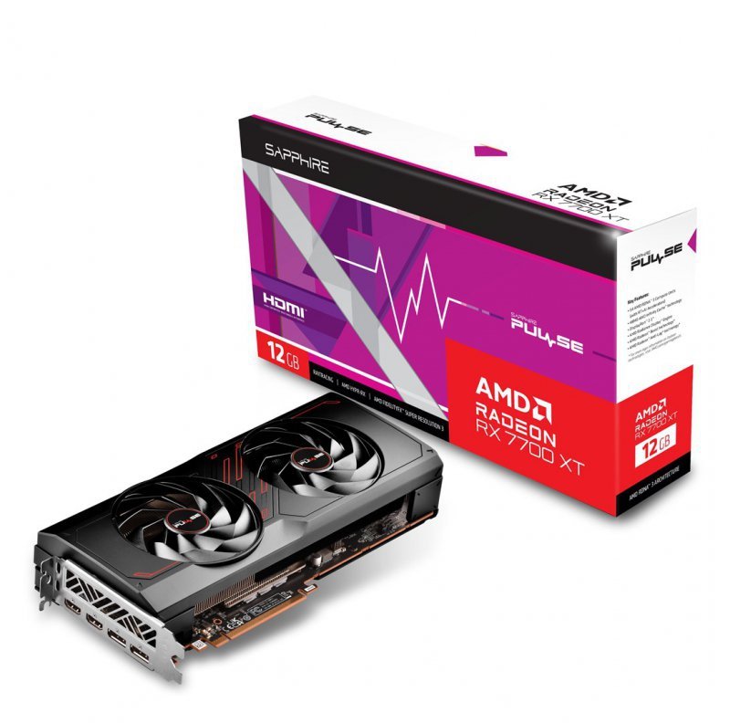 Karta graficzna SAPPHIRE Radeon RX 7700 XT PULSE GAMING OC 12GB GDDR6 DUAL