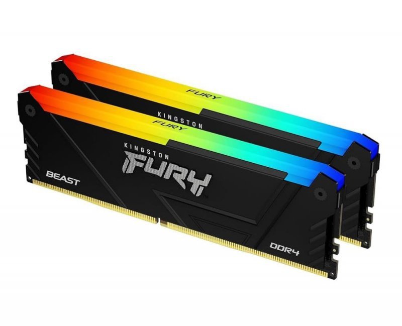 KINGSTON DDR4 32GB 3200MT/s CL16 DIMM (Kit of 2) 1Gx8 FURY Beast RGB