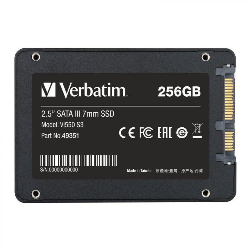 Dysk Verbatim VI550 S3 49351 (256 GB ; 2.5&quot;; SATA III)