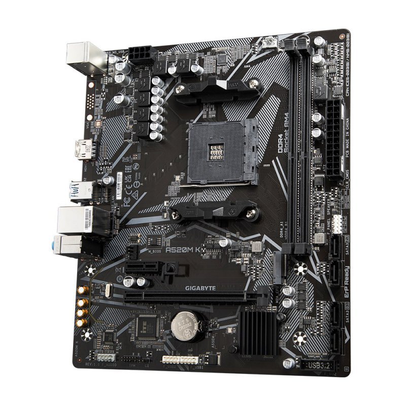Płyta główna Gigabyte A520M K, chipset AMD A520, gniazdo AM4, 2xDDR4, format mATX
