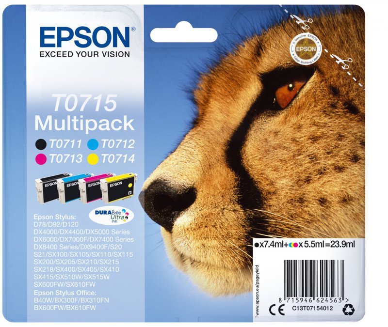 Epson Multipack 4-kolorowy T0715 DURABrite Ultra Ink