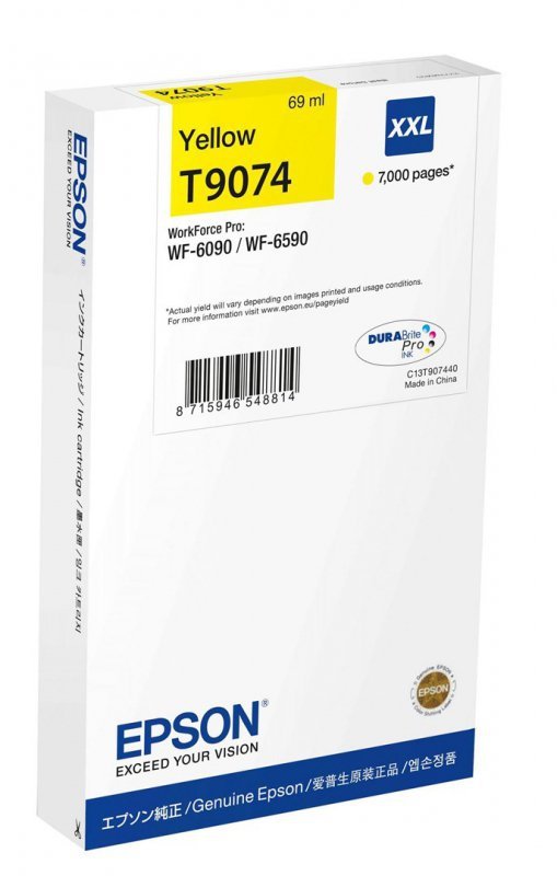 Tusz Epson WF-6xxx XXL Ink Yellow T90744N