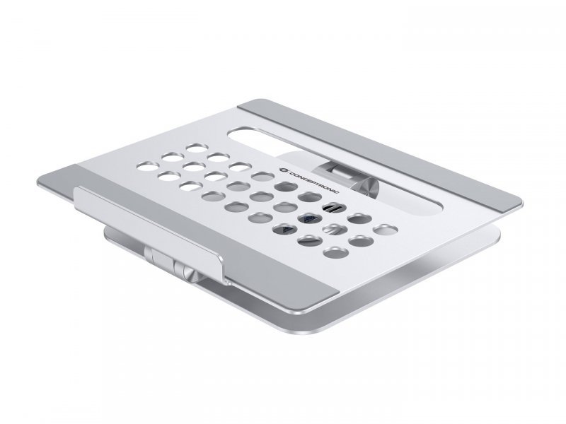 CONCEPTRONIC Uchwyt na laptopa ze stacją dokującą 7 w 1 srebrny