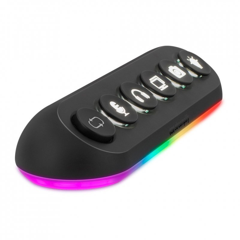 Streamplify HUB DECK 5, 4x USB 3.0, 1x USB 2.0, RGB, 12V, EU Przewód zasilający - czarny