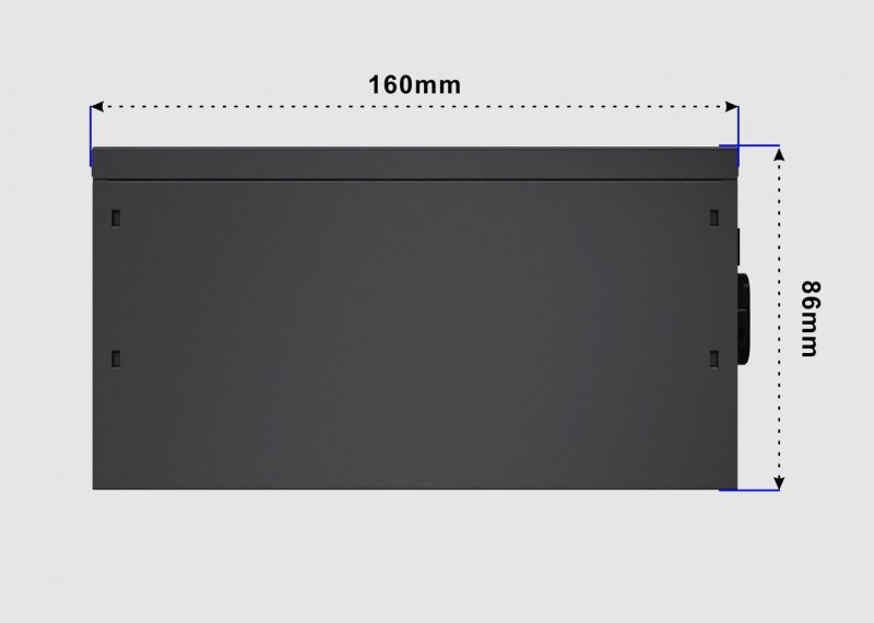 GEMBIRD ZASILACZ KOMPUTEROWY FORNAX POWER 750W 80+ GOLD ATX, 750W, AKTYWNE PFC, 12CM WENTYLATOR