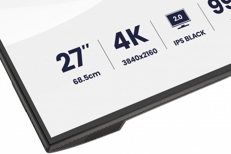 IIYAMA Monitor 27 cali ProGraphic HB2701UHSNP-B1 4K,IPS BLACK 2.0,450cd,VESA USB-c dock(PD:96W),HDMI,DP,DAISY/CHAIN,4xUSB,RJ45,3