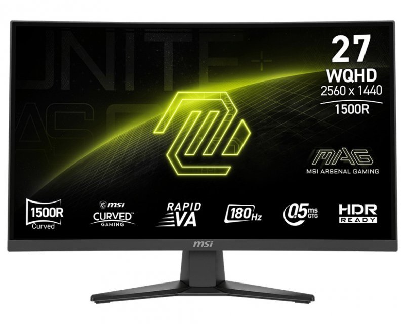MSI Monitor MAG 275CQF E18 27 cali LED/WQHD/LED/Curved/180Hz/czarny