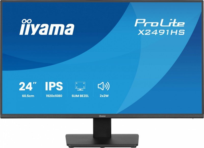 IIYAMA Monitor 23.8 cala X2491HS-B1  IPS,HDMI,DP,1ms,350cd, 1500:1,120Hz,2x2W
