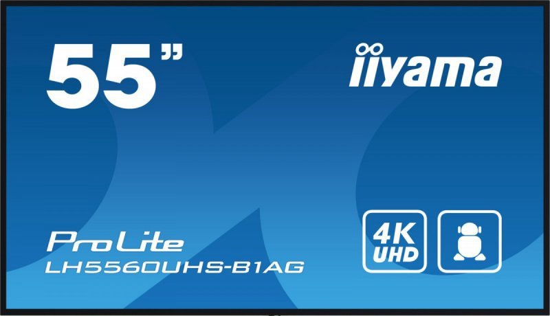 IIYAMA Monitor wielkoformatowy 55 cale LH5560UHS-B1AG matowy 24h/7 500(cd/m2) VA 3840 x 2160 UHD(4K) Android.11 Wifi CMS(iiSigna