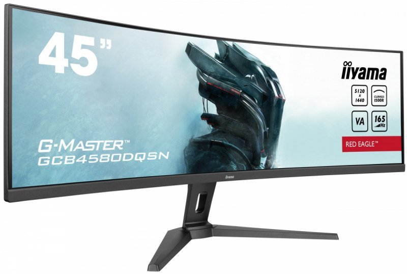 IIYAMA Monitor 45 cali G-Master GCB4580DQSN-B1, VA,DQHD,165HZ,USB-C-DOCK,RJ45,32:9,  1500R,450cd/m2,3000:1,0.8ms,3xUSB,2xHDMI,1x
