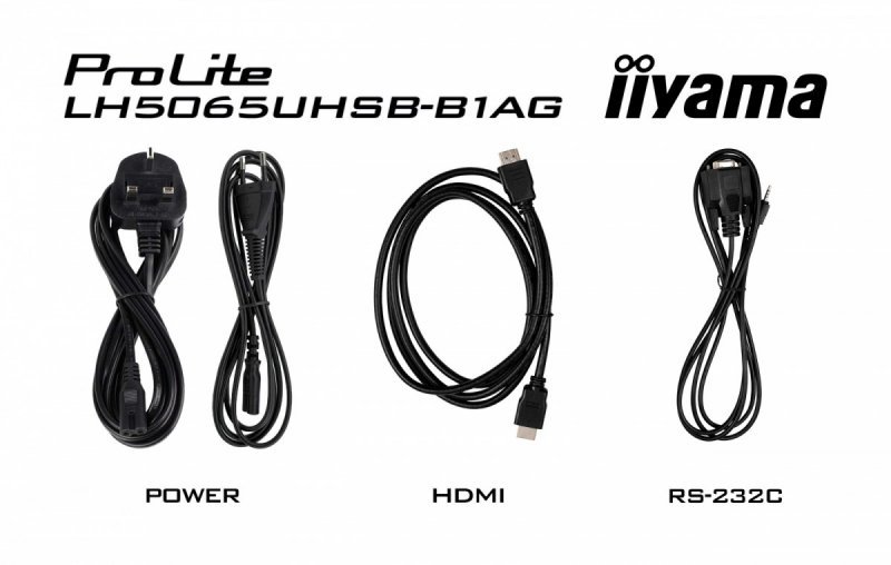 IIYAMA Monitor 50 cali LH5065UHSB-B1 AG, 24/7, VA, ANDROID 11, 4K, 800cd, iiSignage2, SDM, 2x HDMI, DP, 2x USB,2x 10W, RJ45, WiF