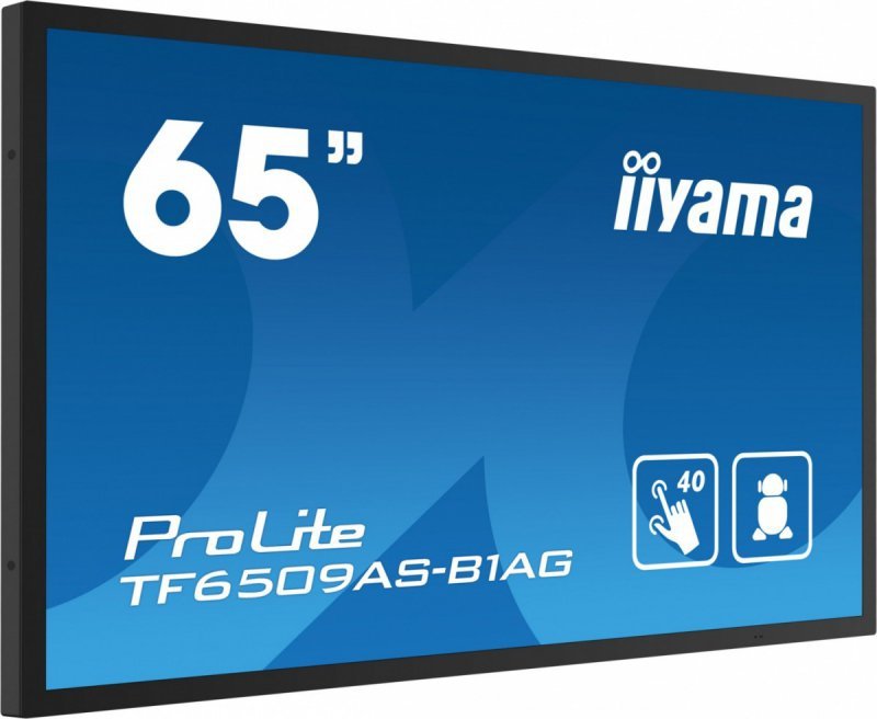 IIYAMA Monitor 65 cali TF6539AS-B1AG,IPS,4K,HDMIx2,DP,RJ45,3xUSB,2x10W,      ANDROID,24/7,IP65