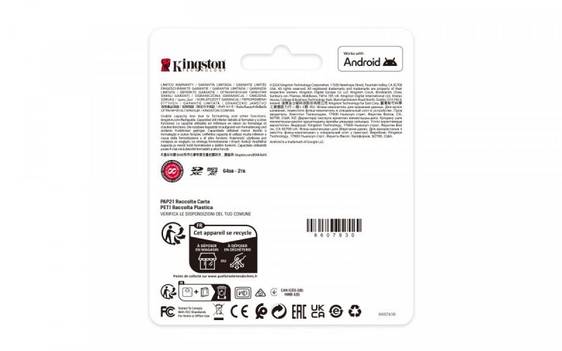 Kingston Karta pamięci SD 256GB Canvas Select Plus Gen3 150MB/s